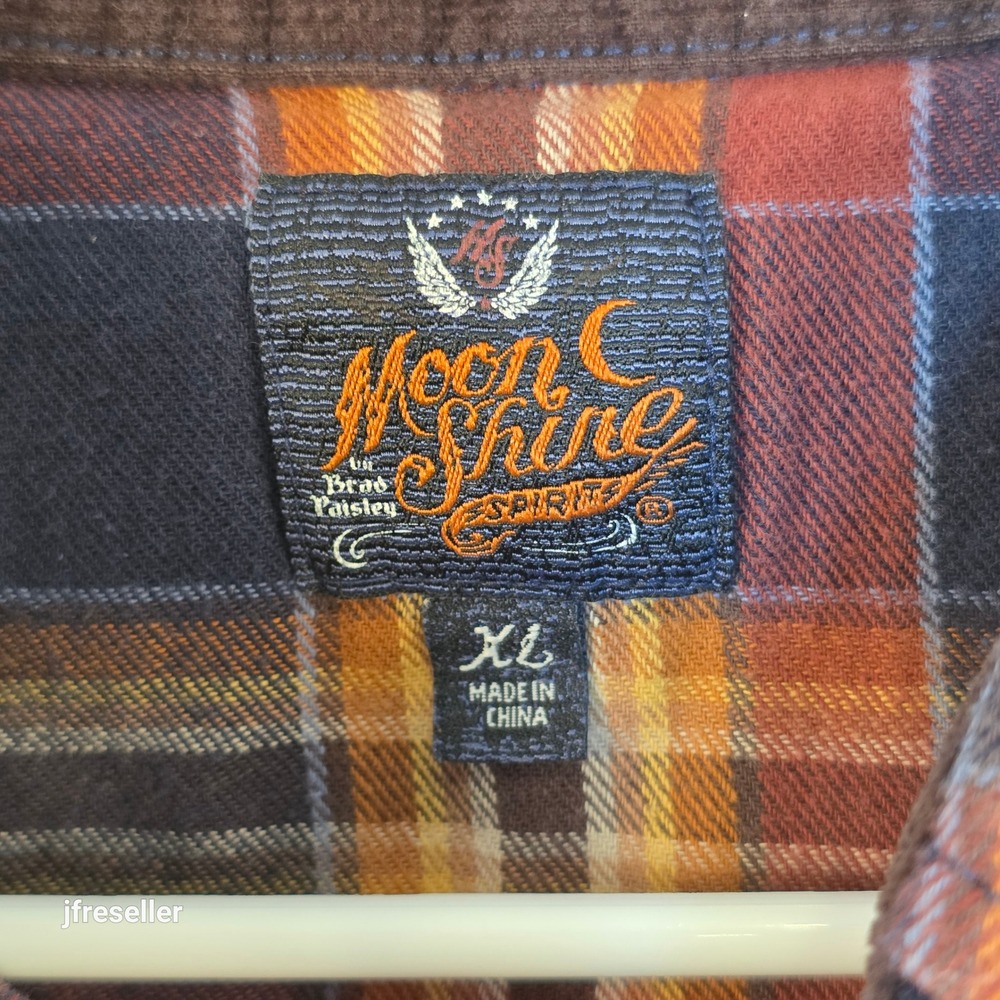 Moonshine Spirit Flannel Pearl Snap Shirt Mens XL Plaid Flannel Lot/2 Pearl Snap - Picture 4 of 11